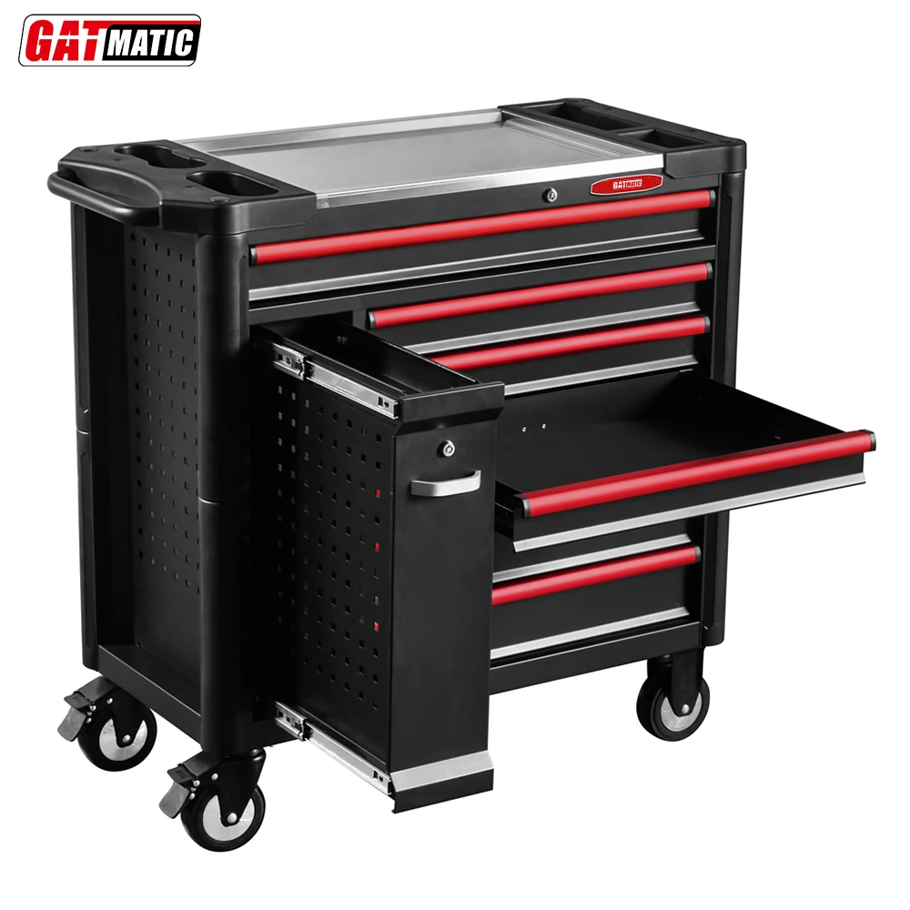 Heavy Duty Auto Workshop Repair Drawer Rolling Tool Cabinet Storage Cart Trolley Made Steel Aluminium Iron Workbenches Metal