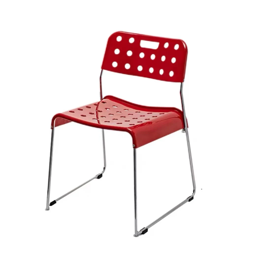 Korean hole vintage dining chair leisure plastic back reception negotiation chair
