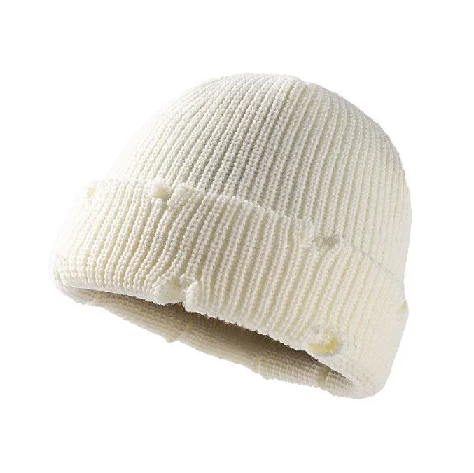 Short round top knitted hat melon skin hat wool hat custom