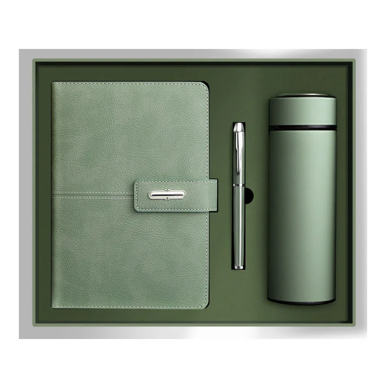 Wholesale Promotional Luxury Gifts Items Notebook Business Gift Cup Customizable Notebook Gift Set With Pen And Bottle