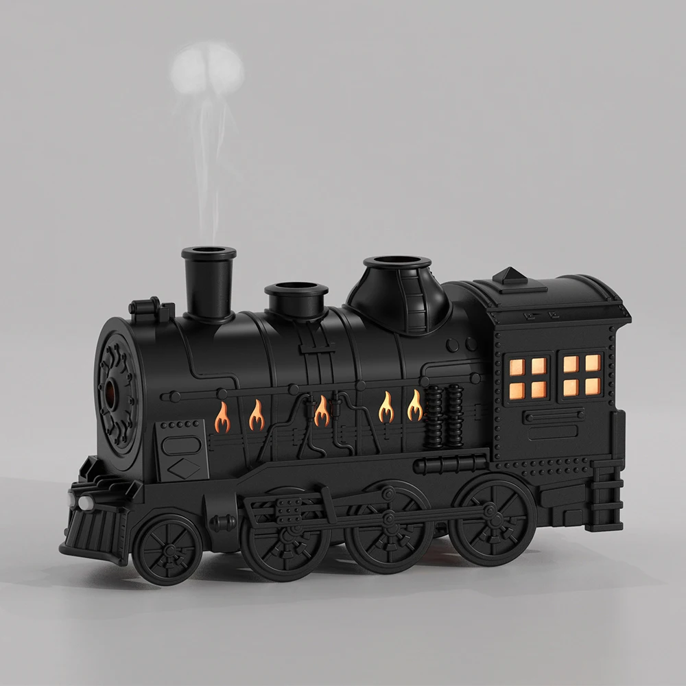 Creative Small Train Smoke Ring Ultrasonic Air Humidifier Home Bedroom Jellyfish Smoke Ring Essential Oil Aromatherapy Diffuser