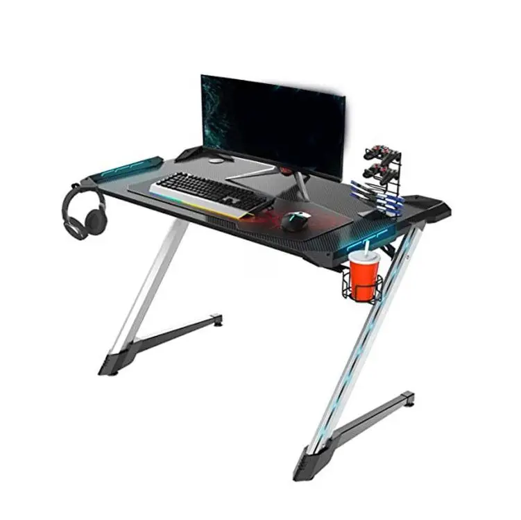 Office Furniture Pc Computer Table Partition Desk Student Learn Ergonomic Dual Motor Metal Leg Base Executive With Side