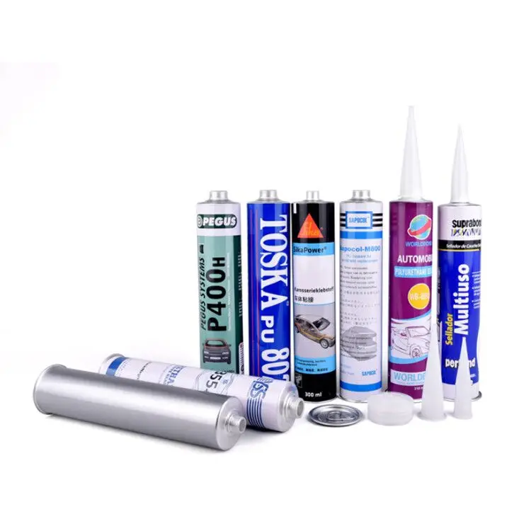 M15 M20 46.8x215mm printing 310ml empty aluminum cartridge with plastic nozzle  for silicone