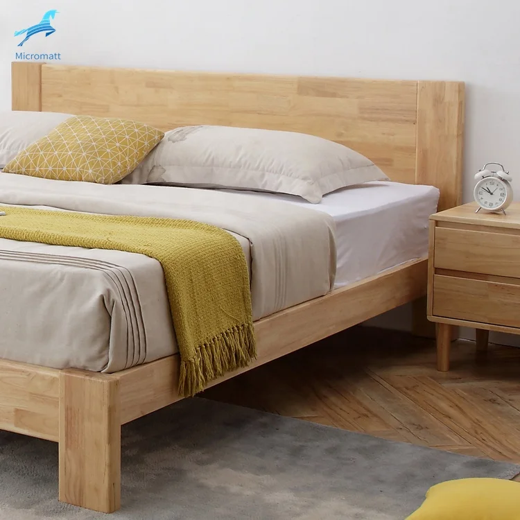Wholesale Bedroom Furniture Environment Wood Color Wood Japanese Style King Size Bed