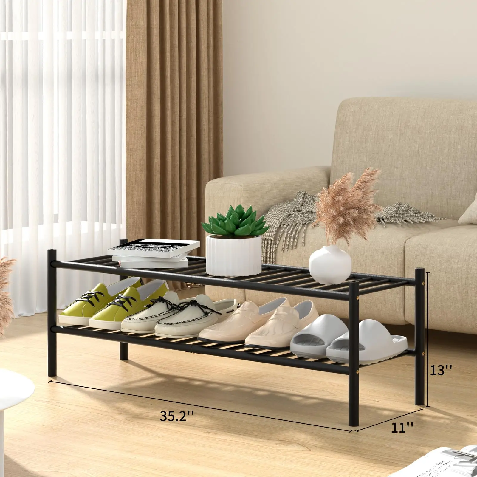 Modern Wooden Zapatero 2 tier 3 tier 4 tier Shoe Stand for Home Bamboo Organizador de Zapatos