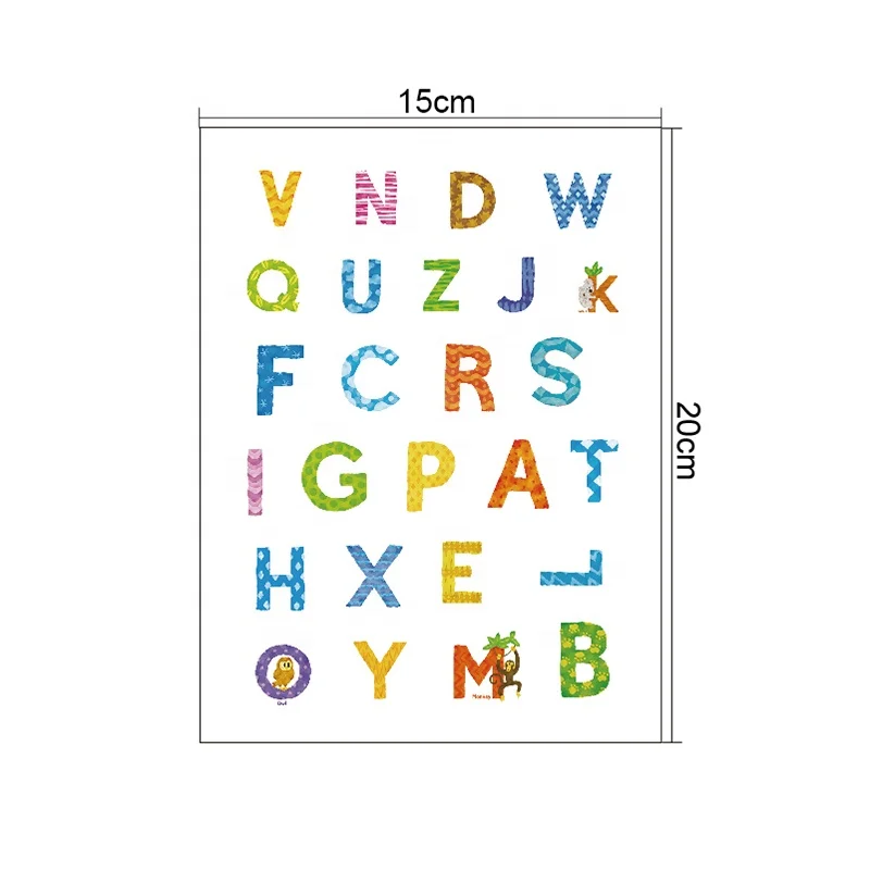 Hot selling alphabet number Fluorescent Wall Stickers self adhesive Vinyl Glow Sticker for Kids room Wall Decor