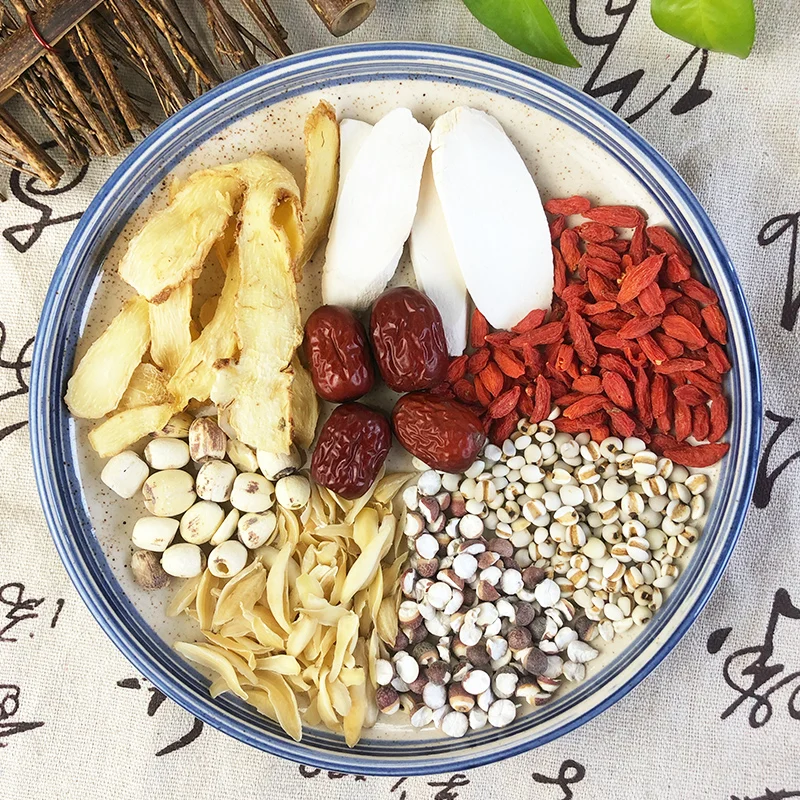 Wholesale summer health soup package lotus seeds and lilies mixed with jade bamboo, barley and red dates, medlar