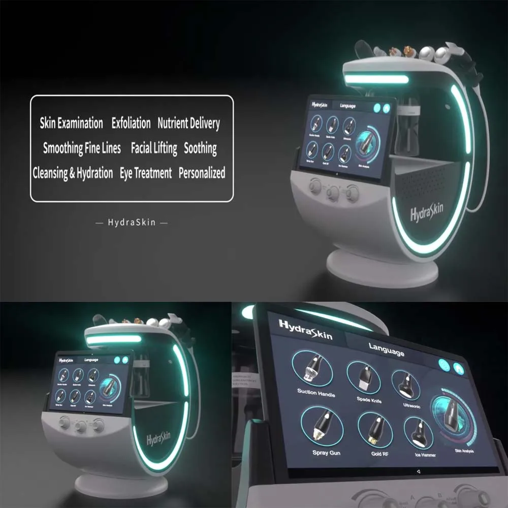 10.1 Inch Hd Touch Screen Skin Care Beauty Products For Women Massager Products Hydra Oxygen Pods Capsule Facial Machine