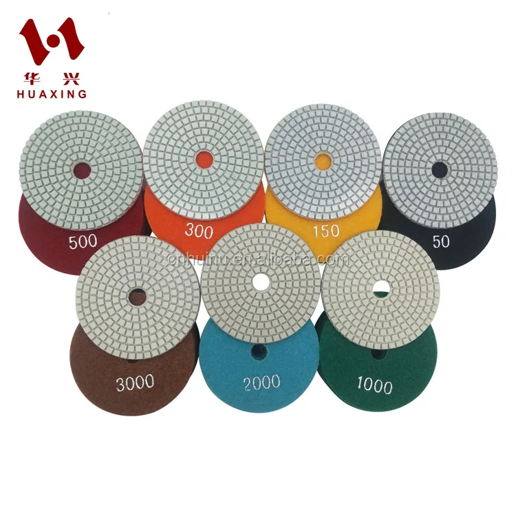 polishing pads 7  velcro bond abrasive floor 4inch diamond polishing pads for granite marble tile ceramic  porcelain quartz