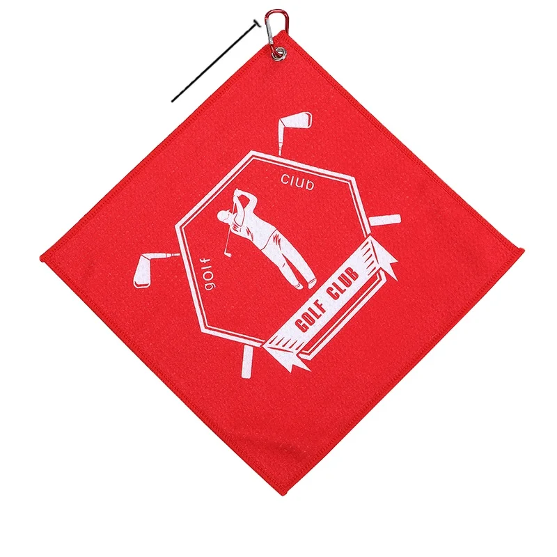 Wholesale Quick Drying Sports Towel Printed Personalized Microfiber Waffle Golf Towel Custom Logo