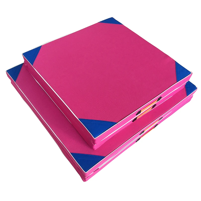 
High quality EPE foam large gymnastics black pink folding gym flooring mat  (1600190449558)
