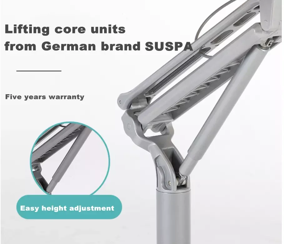 PM-LF01 Mobile work station adjustable gas spring lift sit stand office Desk