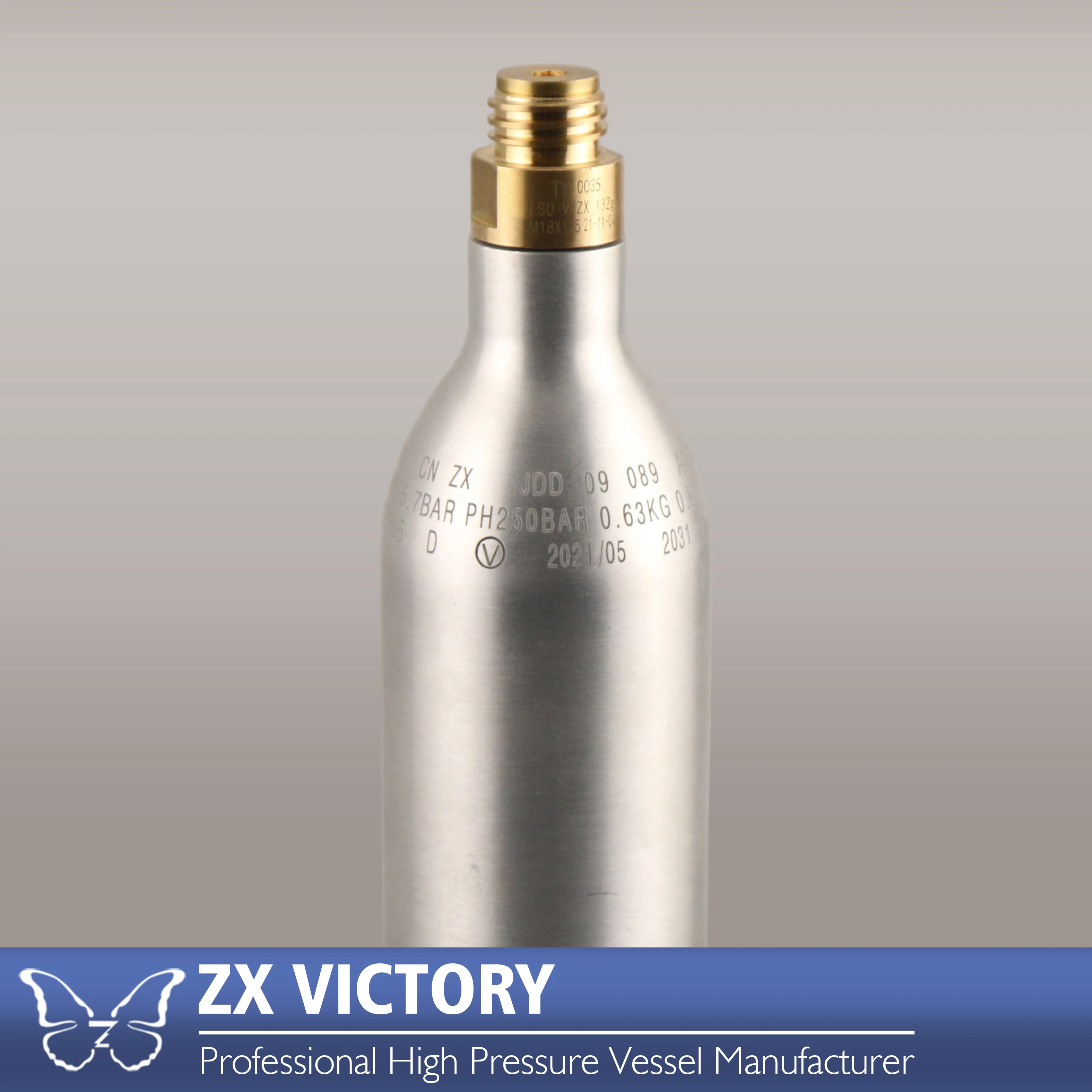 ZX Soda co2 алюминиевая бутылка 0.6l газовый баллон картридж для напитков