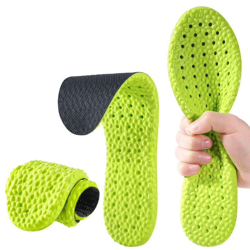 Memory Foam Soft Breathable Anti Sweat Shock Absorbing  Wormwood Deodorant Sports Insoles   for Women and Men