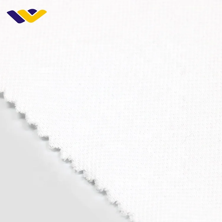 Wholesale organic cotton textured thermal 100 cotton knit fabric polo shirt