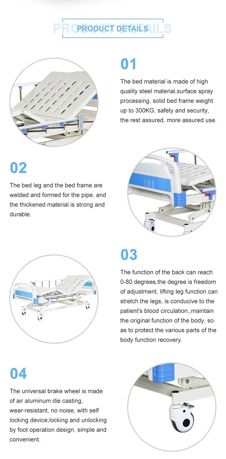 Hot Sale Hospital Furniture Medical Electric ICU 5 Function hospital bed electric with 5 functions