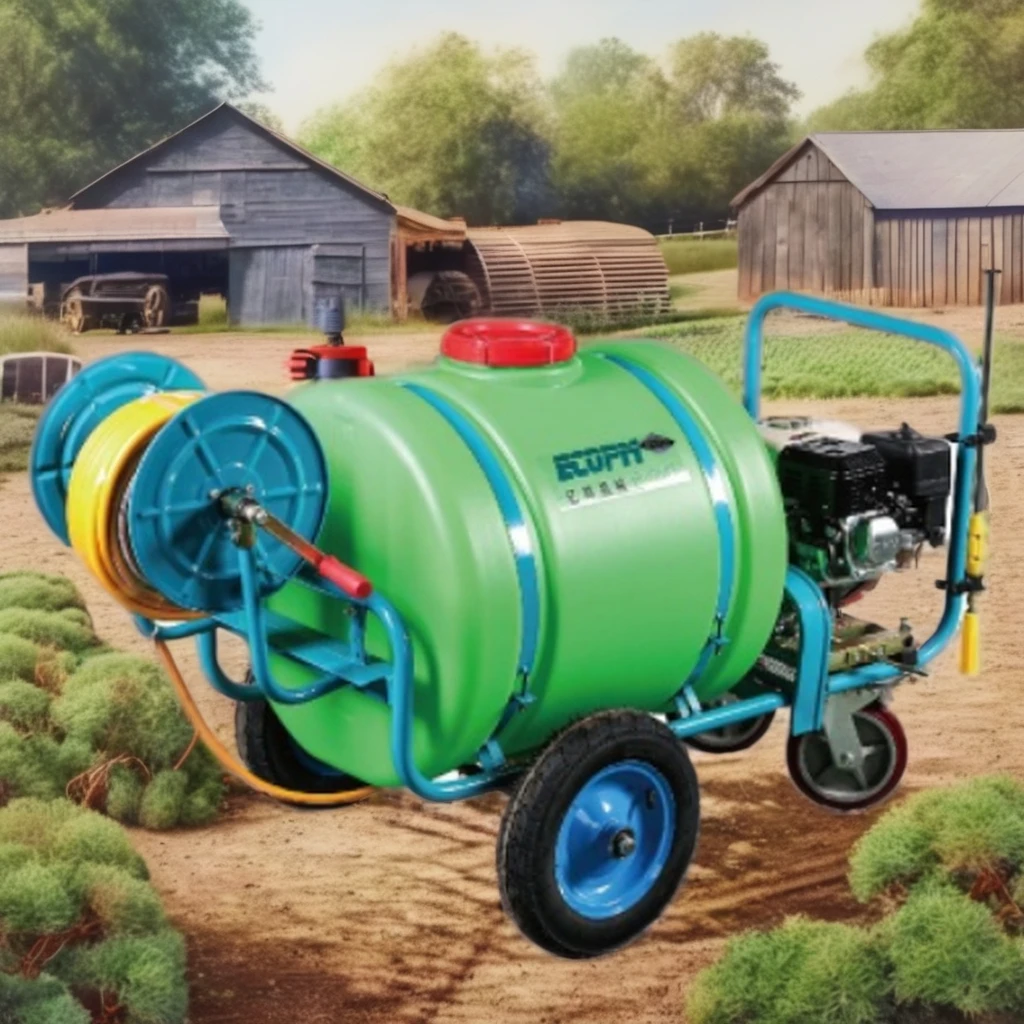 160L Portable Fog Machine 5.5 HP Gasoline Engine Range Four-Wheeled Trolley Hand Push High Pressure Drug sprayer for agricult