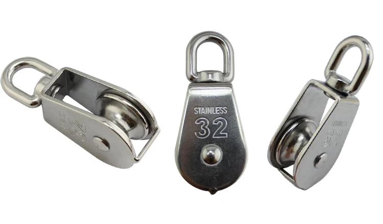 15mm 32mm Factory Sales Stainless Steel 316 Swivel Pulley Block
