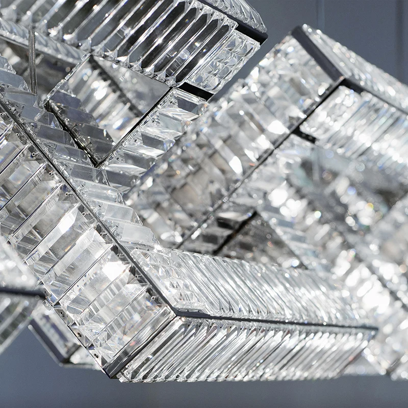 Современный подвесной светильник для столовой отеля украшение лобби виллы индивидуальный большой проект светодиодная Хрустальная