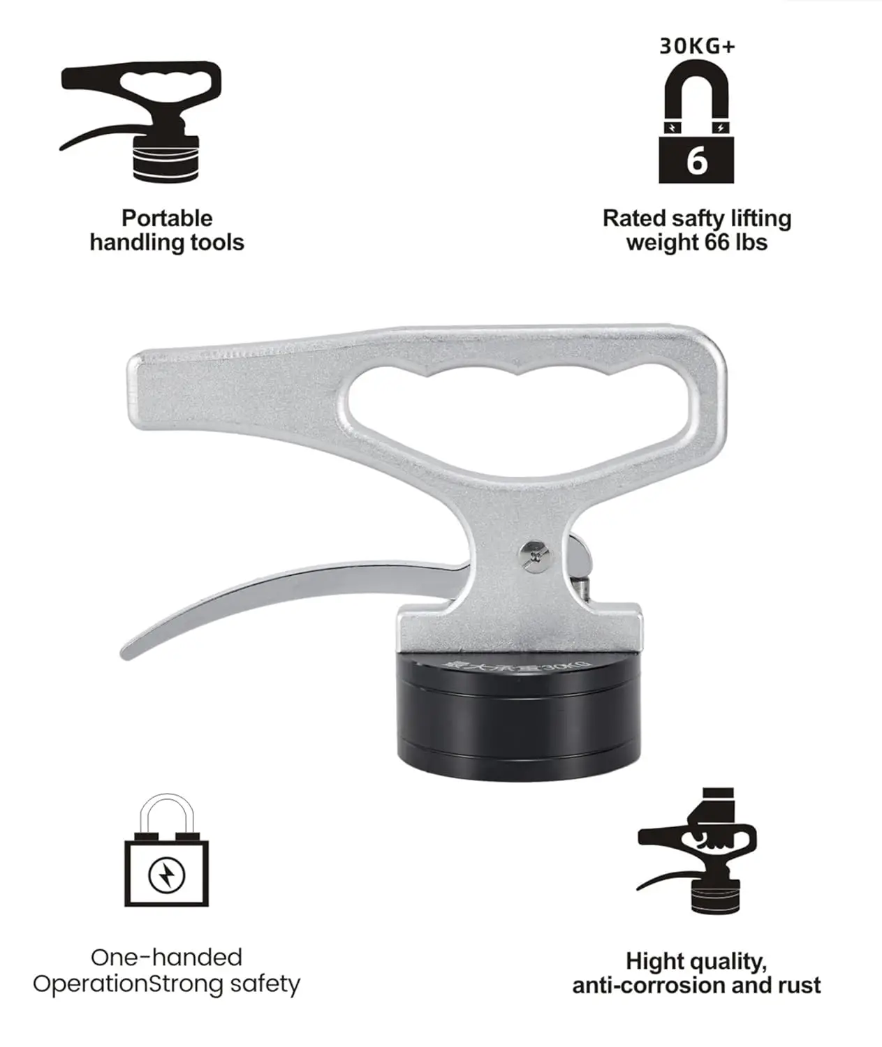 2024 Heavy Duty Magnetic Pickup Tool, Portable Lifting Lifter with Release Handle, Working&Welding Positioning