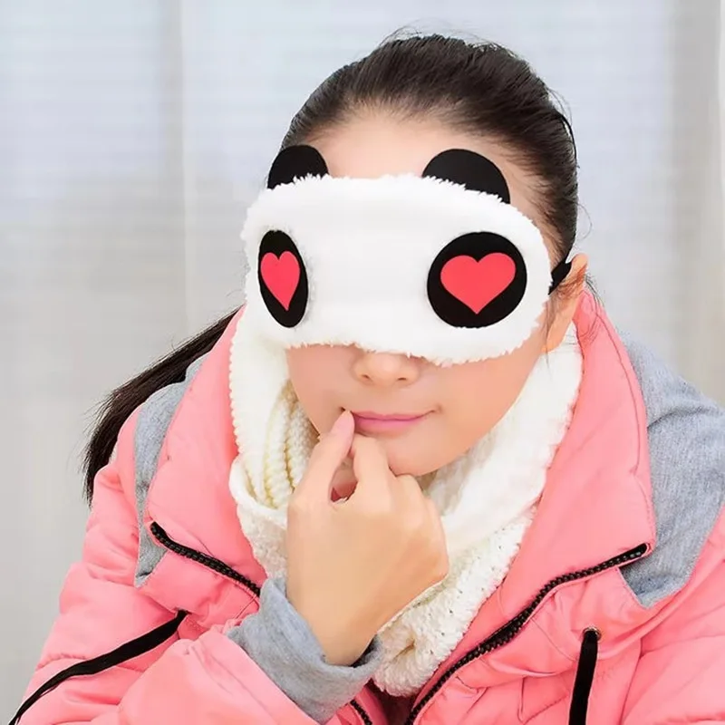 Wholesale Cute Plush Anime Panda Sleeping Eye Mask With Different Mood
