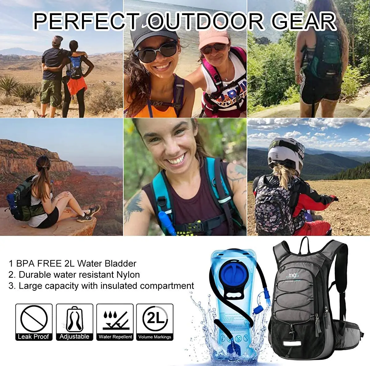 high quality 1000d cordura hydration backpack in zoo
