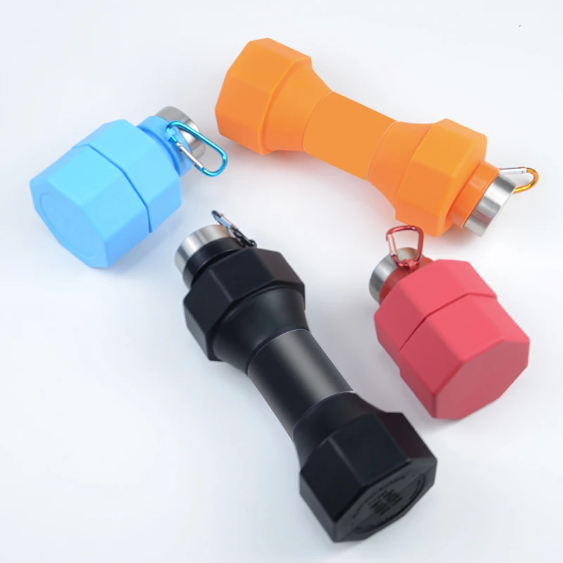 Portable 650ml Outdoor Running Fitness Sports Creative Silicone Folding Drinking Water Bottle