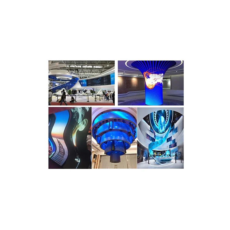 led flexible screen customization, p3 indoor full color display, cylindrical screen square column screen