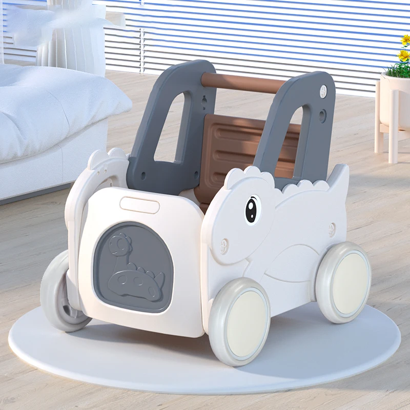 Baby walker trolley baby stroller dining chair stem baby walker can be pushed and sat multifunctional storage box for education