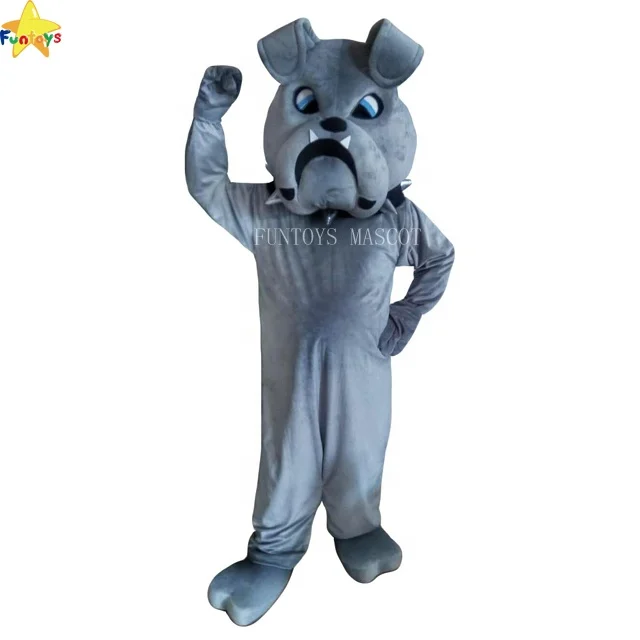 Funtoys custom gray bulldog mascot costumes for carnival