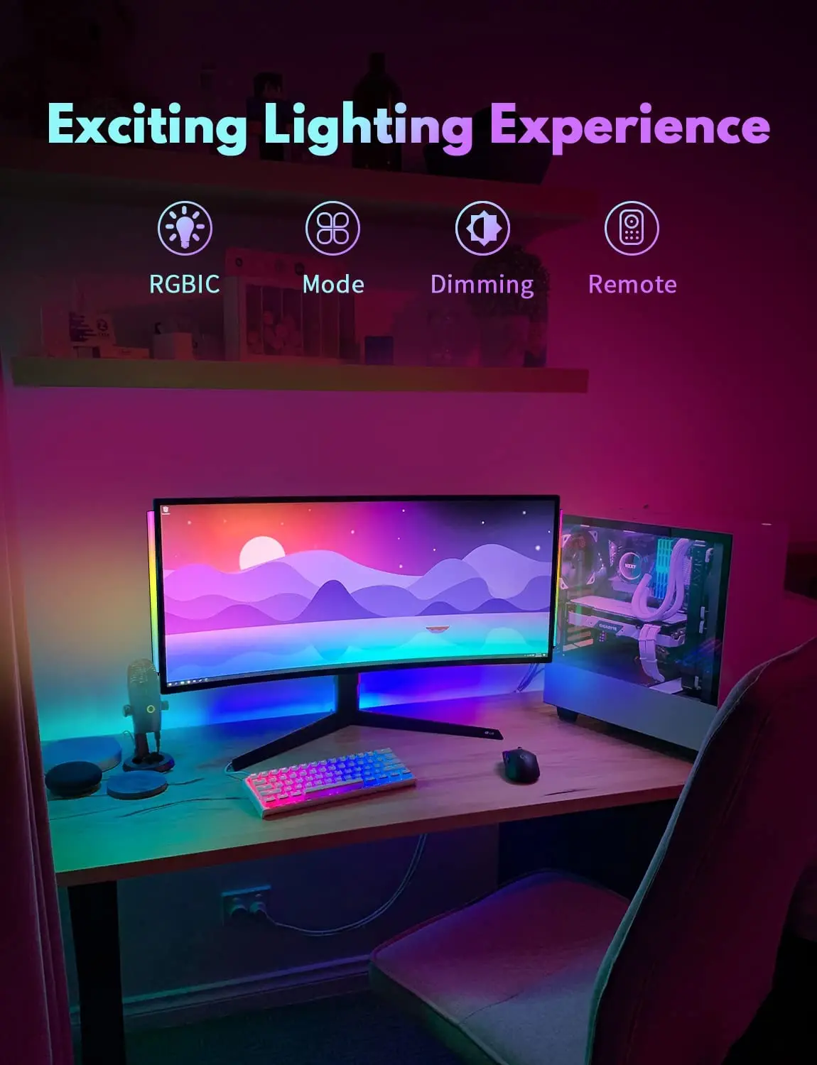 Newly Infrared/Blue tooth control 5050 RGB magic Color Changing Computer/TV/ display background light