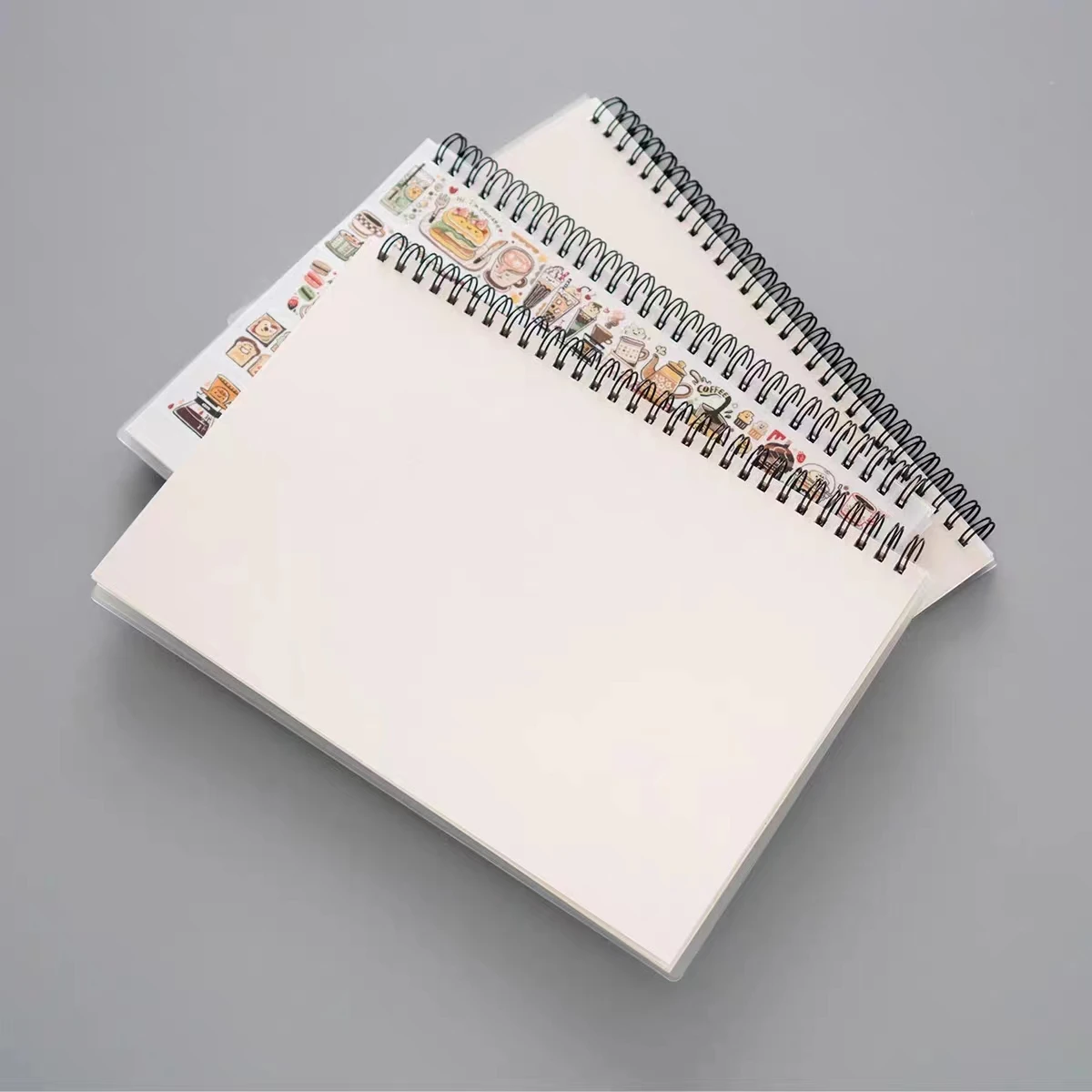 custom  PET translucent cover double sided release paper sticker book