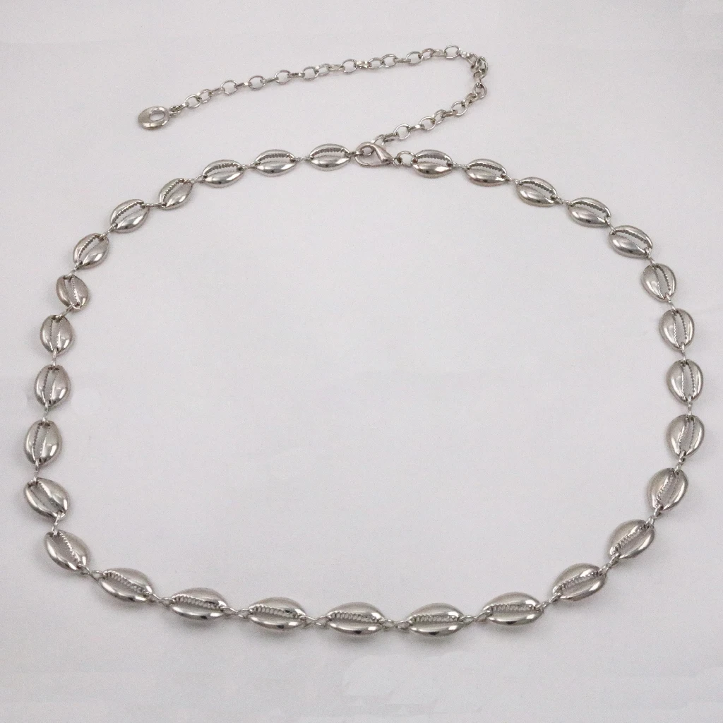 Simple Custom Metal Gold Silver Shell Custom Stainless Steel Vintage Jeans Waist Chain Belts Women Chaine Tour De Taille