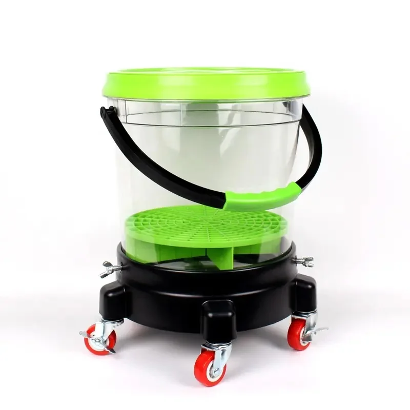 Heavy Duty Car Wash Bucket Transparent Plastic Bucket Car Detailing Clear Bucket