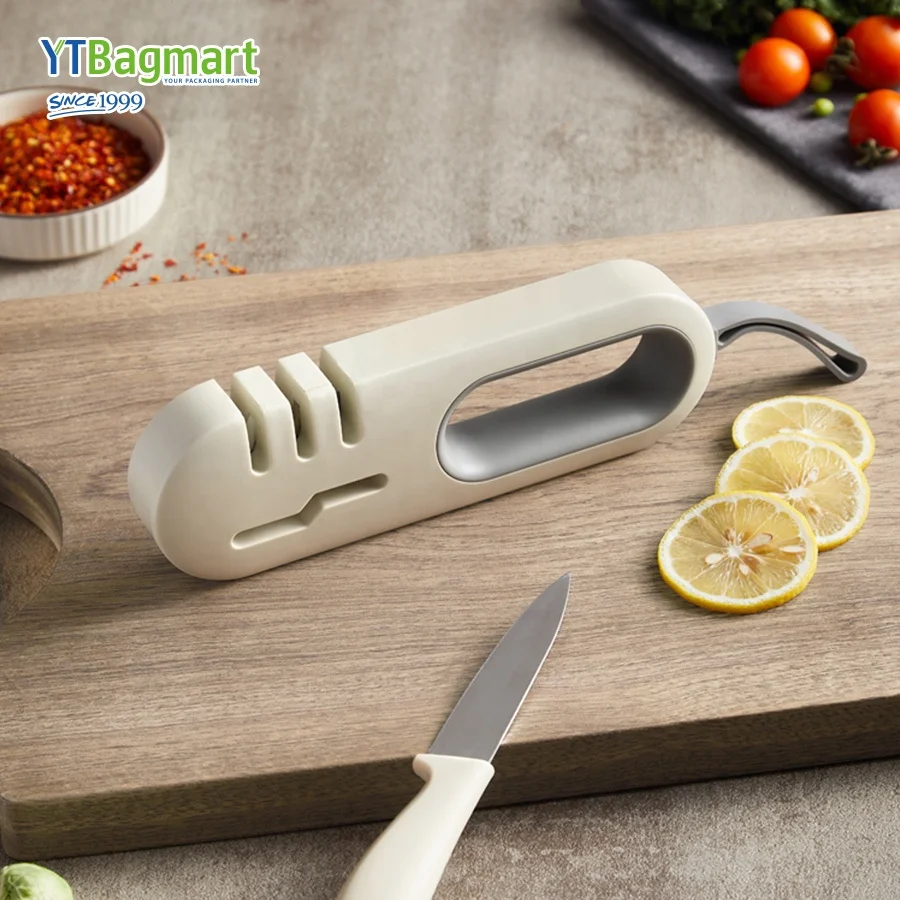 Kitchen Manual Mini Ceramic Stage Chef Commercial Universal Sharper Stainless Steel Knife Sharpener