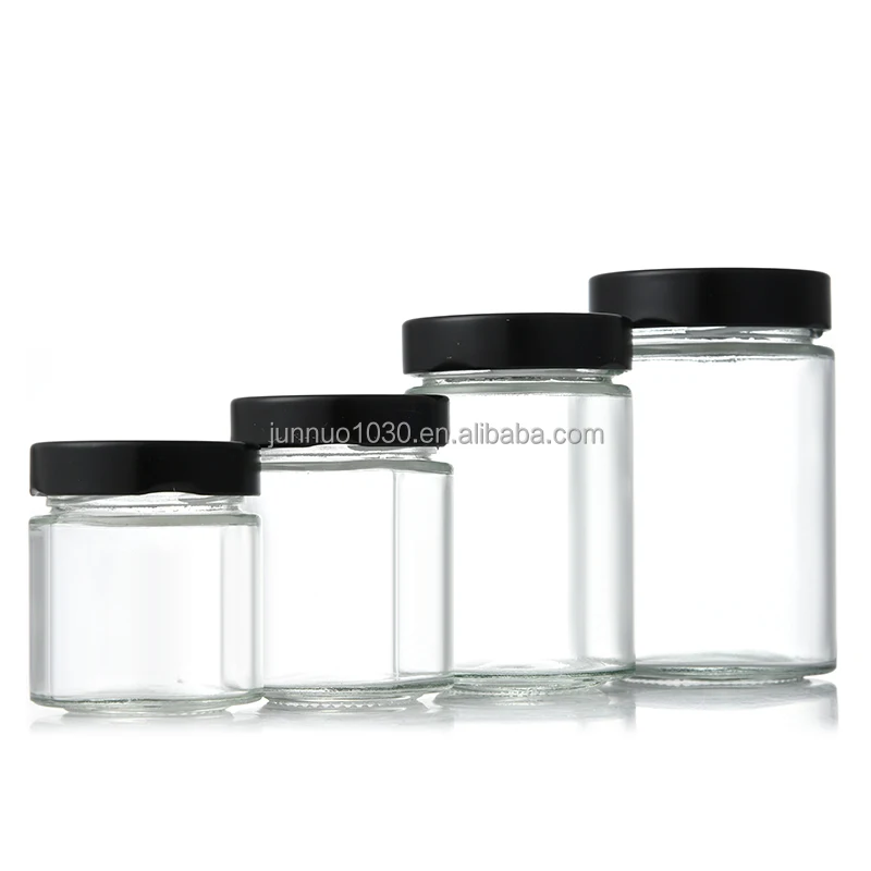 
wholesale pickles bottle caviar bottle mini jam jars bottles for honey 380ml glass storage jar 