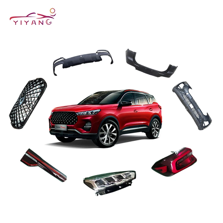 Chery Tiggo 7 Pro Chinese Car Auto Parts Body Car grille headlights Car Bumpers for Tiggo 7 Pro