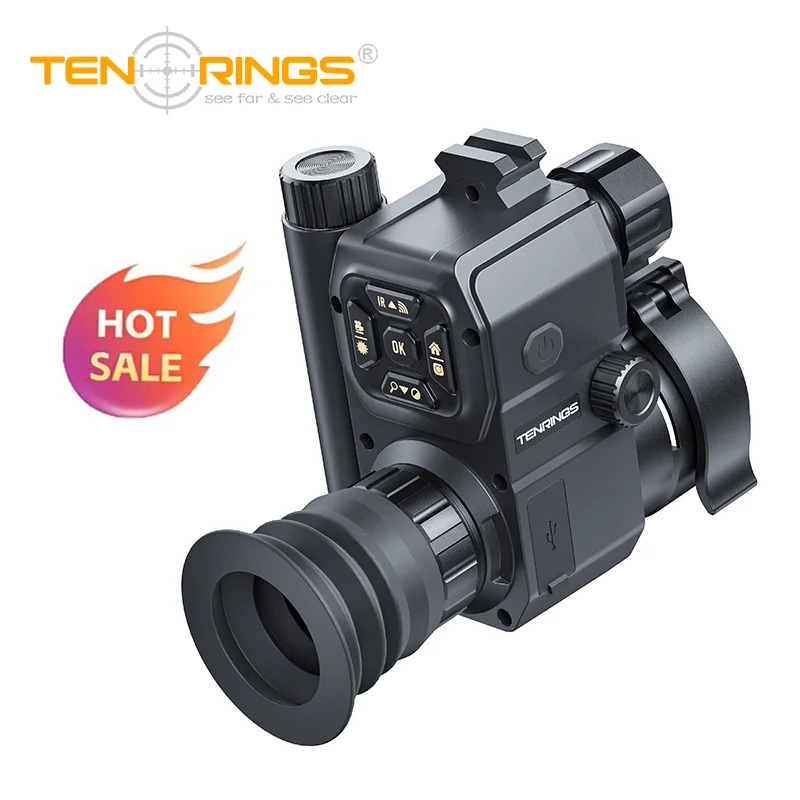 Factory NV200 clip-on Night Vision Monocular 1-5X Digital Zoom 1080p Video For Hunting 300m Night Vision Scope