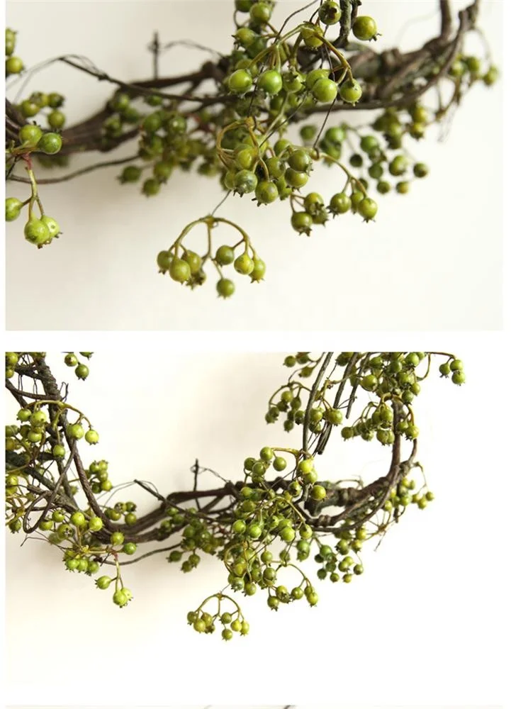 Z-3250  2M Artificial PU Foam Cane Fruit Green Vine Plants for Wedding Decoration