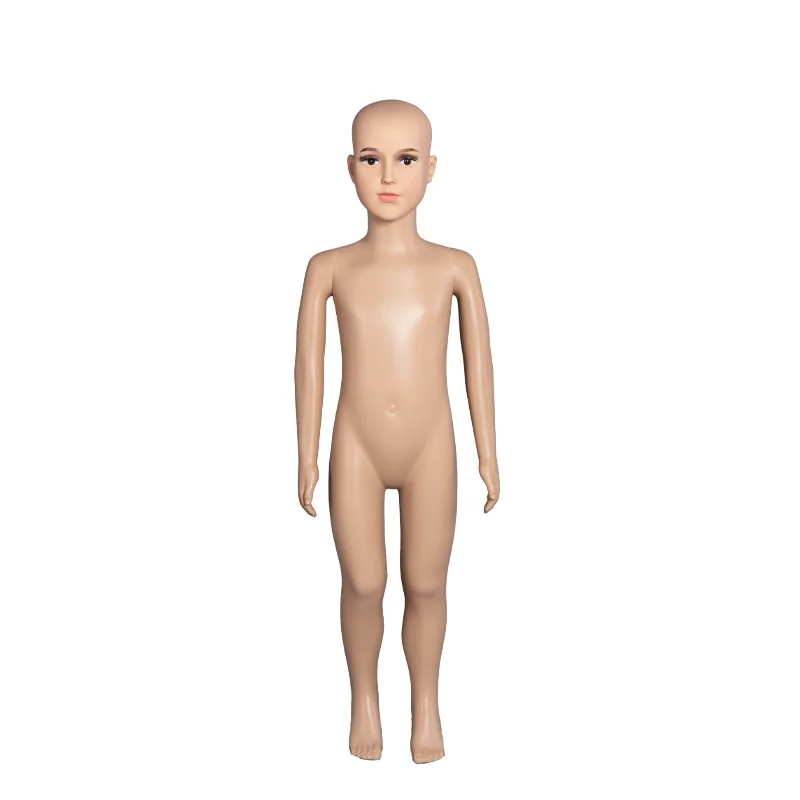 Plastic cheap skin color realistic manikin little boy little girl young child mannequin kids for sale