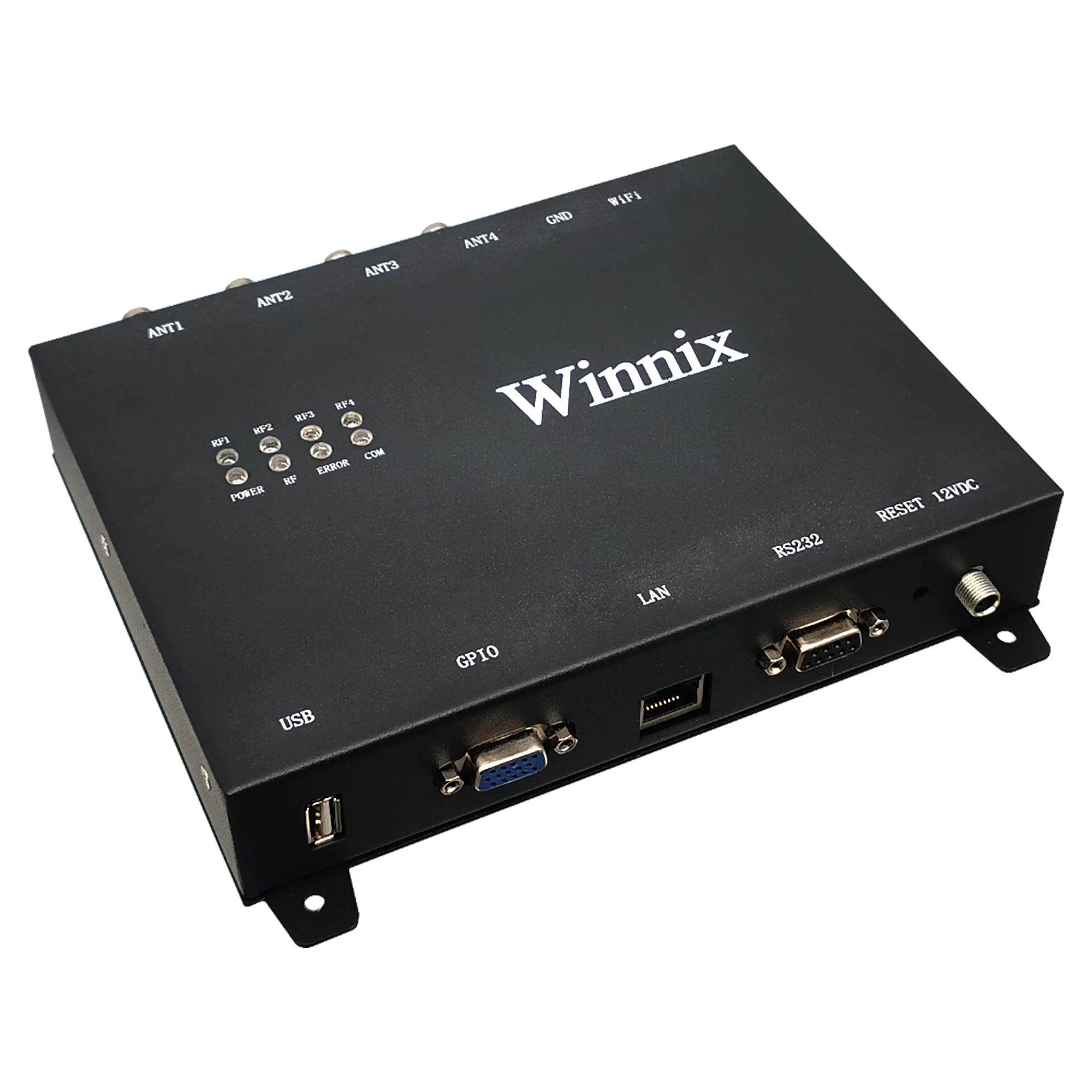 4 port wireless fix uhf rfid reader 860 960mhz multi tag tracking solutions rfid reader SDK API EPC C1Gen2 uhf rfid card reader