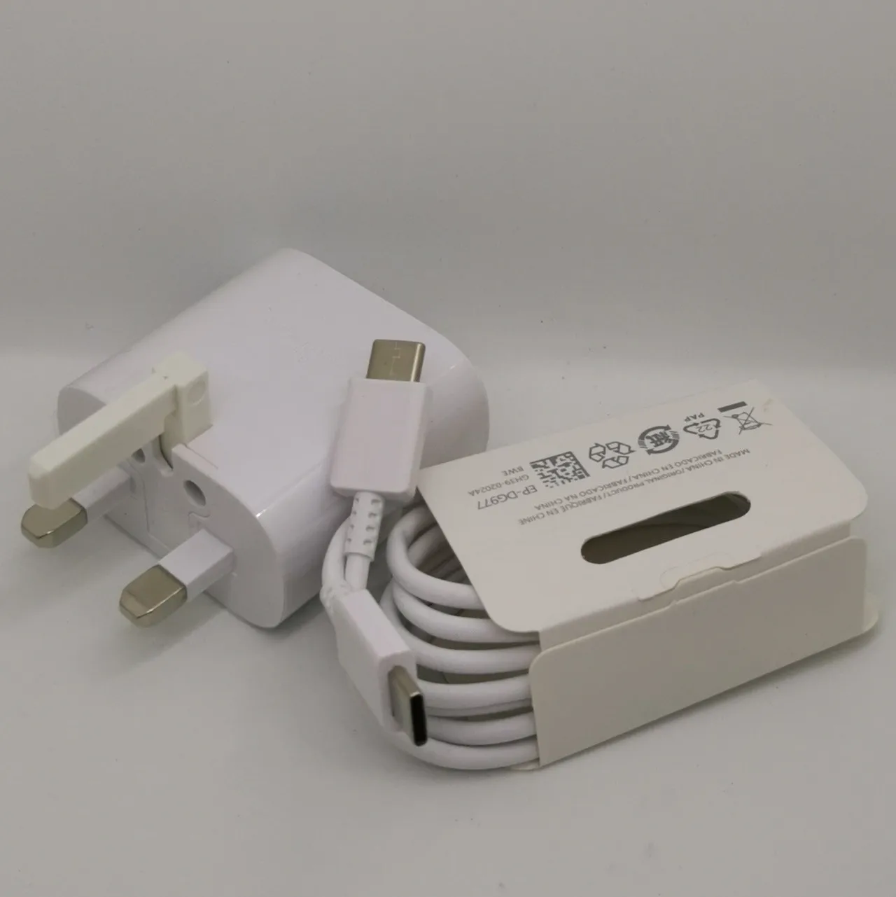 Super Fast Charger 25W UK 3 pin charger C USb Phone quick Charger For Samsung Galaxy Note10 20 Travel Adapter