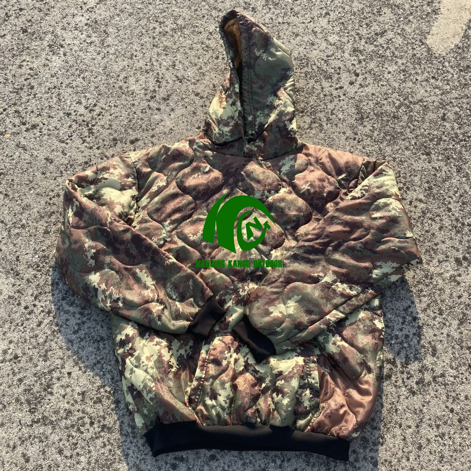Kango Men Light Weight Woobie Jacket Waterproof Warm Pullover Nylon Multicam Hoodie
