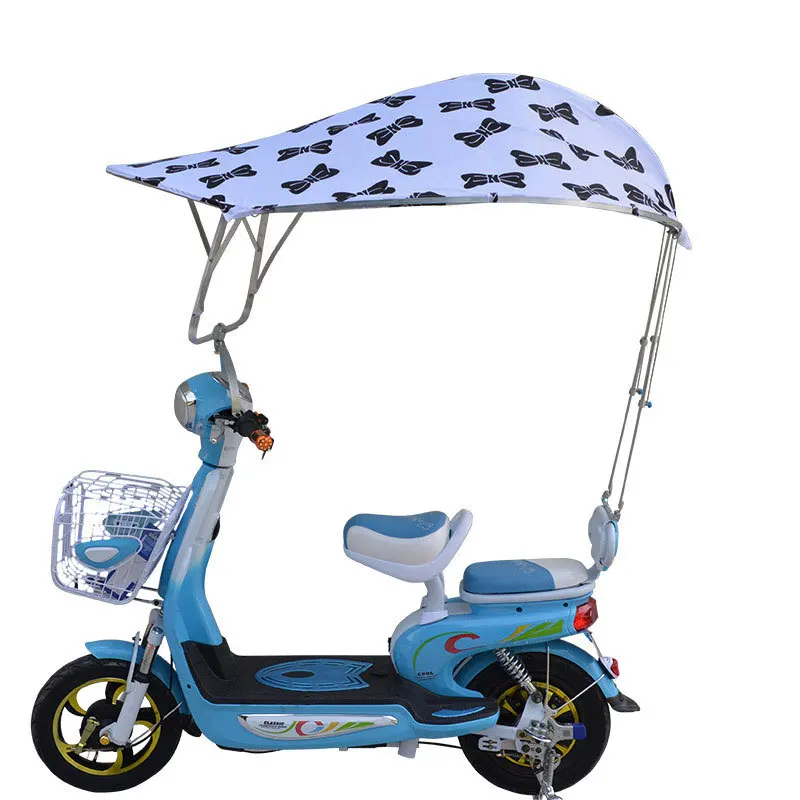 Мотоциклетный Зонт KLH438 с черным покрытием и защитой от УФ-излучения уличный ветрозащитный чехол для электрического велосипеда мотоциклетные зонты дождя солнца