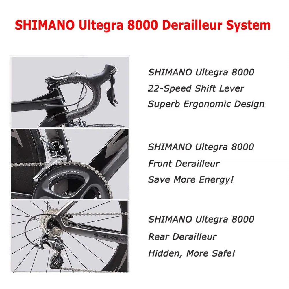  УГЛЕРОДНЫЙ дорожный велосипед SAVA 700C гоночный углеродный с SHIMANO Ultegra R8000 22