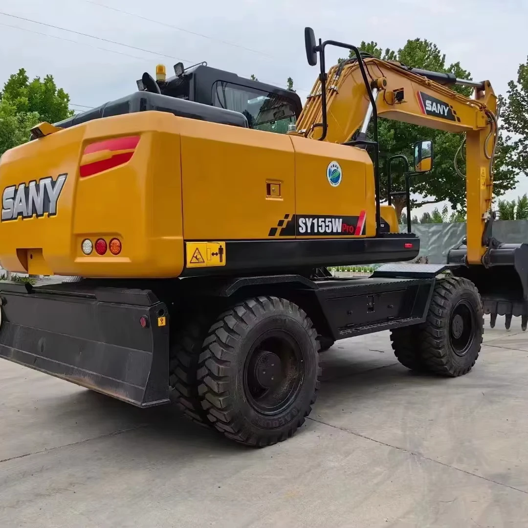 Специальное предложение Sany дизайн 15 тонн Машина Б/у SY155W гидравлический колесный экскаватор SY155 SY155H для продажи
