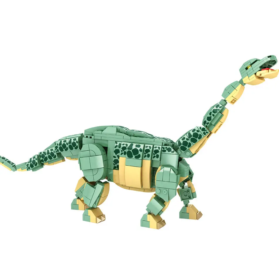 Jurassic Dino Model Building Block Toys Set Brontosaurus Dinosaurs DIY Dinosaurs DIY Assembly Toy Kids Educational 3D Puzzle Toy