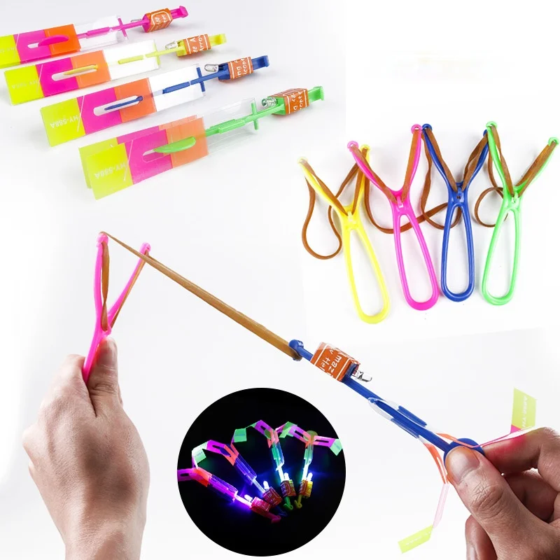 Лидер продаж, Бамбуковая стрекоза с подсветкой, летающий парашют, небо, НЛО, уличная Ночная игра, игрушка для детей, светодиодные летающие игрушки