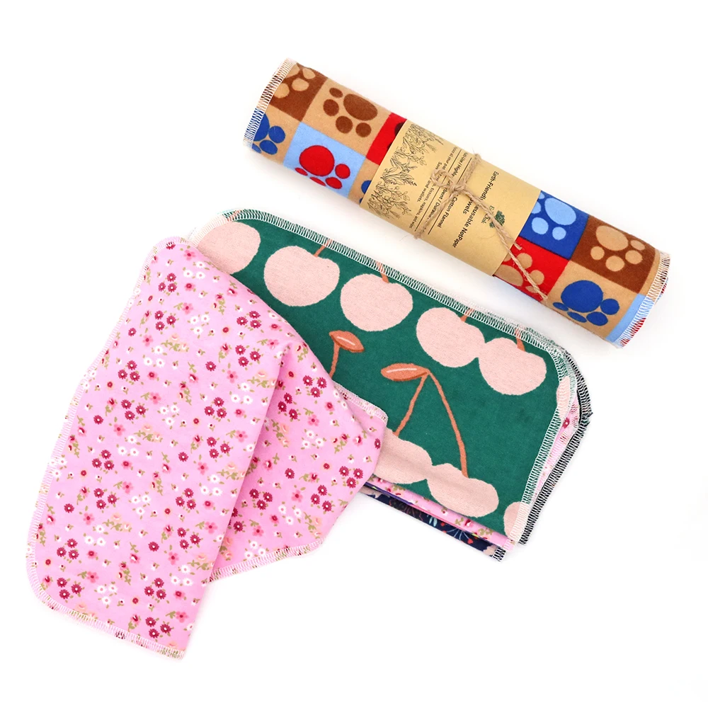 Paperless Towels Roll Washable 100% Cotton Cloth, Reusable Paper Towels - 25 Pack with Durable Cardboard Roll -