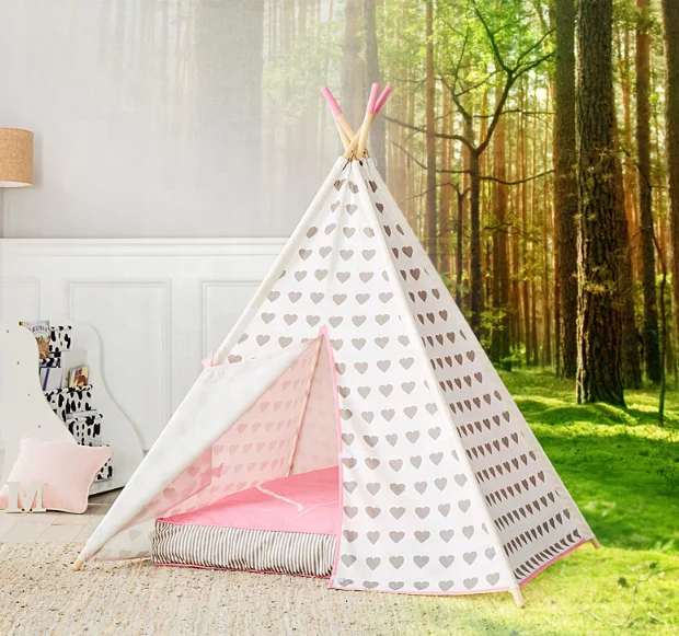 kids play teepee tent  Indian Style Teepee Tent For Kids for Playing Game or Funny Time with Good Friends